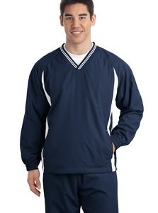 Sport-Tek Tipped V-Neck Raglan Wind Shirt