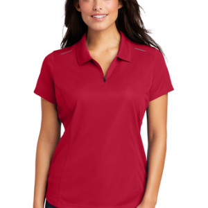Port Authority® Ladies Pinpoint Mesh Zip Polo