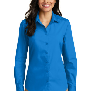 Port Authority® Ladies Long Sleeve Carefree Poplin Shirt