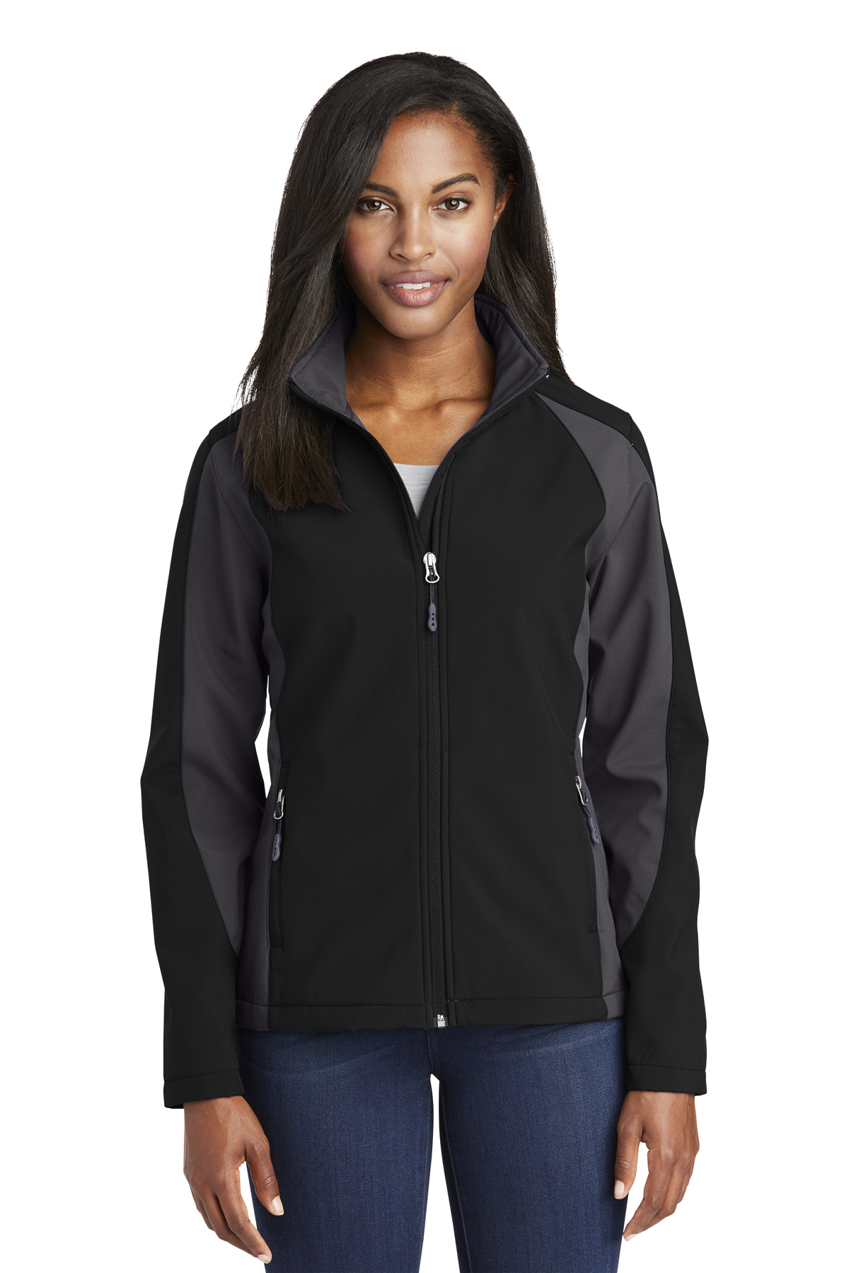 Sport-Tek® Ladies Colorblock Soft Shell Jacket - Image 2