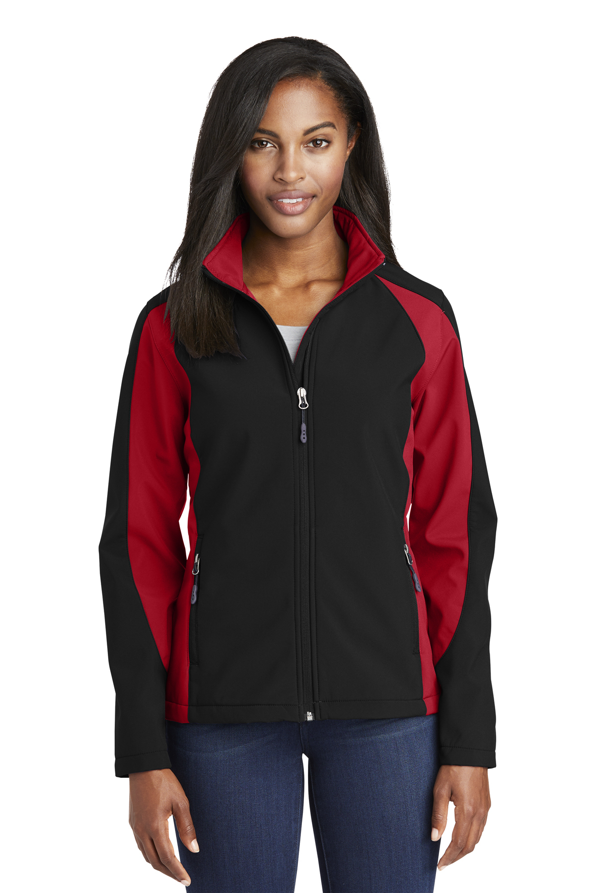 Sport-Tek® Ladies Colorblock Soft Shell Jacket