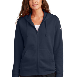 Nike Ladies Club Fleece Sleeve Swoosh Full-Zip Hoodie