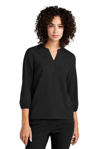 Mercer+Mettle™ Women's Stretch Crepe 3/4-Sleeve Blouse - Image 7