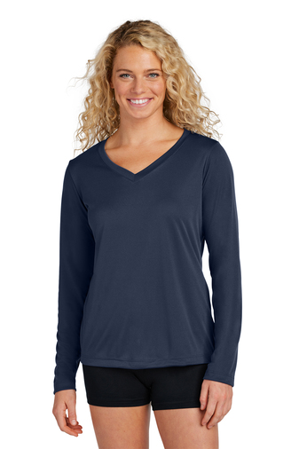 Sport-Tek® Ladies Long Sleeve PosiCharge® Competitor™ V-Neck Tee