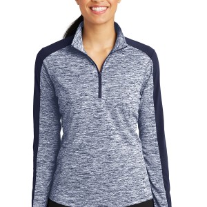 Sport-Tek® Women's PosiCharge® Electric Heather Colorblock 1/4-Zip Pullover